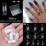 Ballerina Stiletto Coffin Rounded Square False Nail Tips