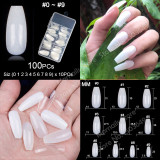 Ballerina Stiletto Coffin Rounded Square False Nail Tips