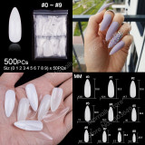 Ballerina Stiletto Coffin Rounded Square False Nail Tips
