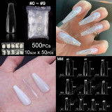 Ballerina Stiletto Coffin Rounded Square False Nail Tips