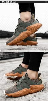 Cork Fly Weaving  Tennis Sneakers Men High Quality Breathable Male Footwear