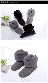 Bowtie Thick Fur Snow Boots
