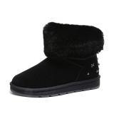 Bowtie Thick Fur Snow Boots