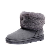 Bowtie Thick Fur Snow Boots