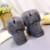 Bowtie Thick Fur Snow Boots