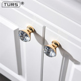 fashion deluxe glass diamond furniture decotation handles  crystal drawer knob