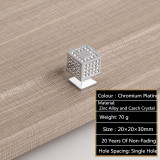 fashion deluxe glass diamond furniture decotation handles  crystal drawer knob