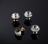 fashion deluxe glass diamond furniture decotation handles  crystal drawer knob