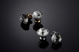 fashion deluxe glass diamond furniture decotation handles  crystal drawer knob