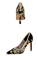 Floral patterned pumps
