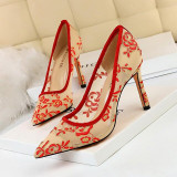 Floral patterned pumps