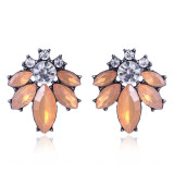 Drop rhinestone earrings