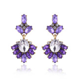 Drop rhinestone earrings