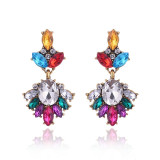 Drop rhinestone earrings