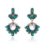 Drop rhinestone earrings