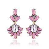 Drop rhinestone earrings
