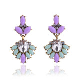 Drop rhinestone earrings