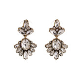 Drop rhinestone earrings