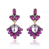 Drop rhinestone earrings