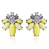 Drop rhinestone earrings