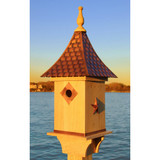 Good Directions Enclosed Copper Shingled Roof Bird House