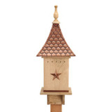 Good Directions Enclosed Copper Shingled Roof Bird House