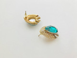 ELEGANT BIG EARRINGS - GREEN