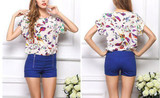 COLORFUL CHIFFON PATTERN BLOUSE
