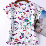 COLORFUL CHIFFON PATTERN BLOUSE