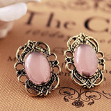 HOLLOW OUT LACE STUD EARRINGS