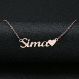 JOSEOD Personalized Custom End Heart Necklace
