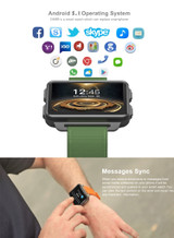 DOMINO DM99 Smart Watch Phone, 1GB+16GB, 2.2 inch Android 5.1, MTK6580 Quad Core 1.3GHz, Network: 3G, 1.3MP Camera / Heart Rate / Pedometer / GPS / WiFi  / Bluetooth (Orange)