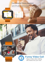 DOMINO DM99 Smart Watch Phone, 1GB+16GB, 2.2 inch Android 5.1, MTK6580 Quad Core 1.3GHz, Network: 3G, 1.3MP Camera / Heart Rate / Pedometer / GPS / WiFi  / Bluetooth (Orange)