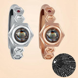 JOSEOD Projection I Love You 100 In Language Rings