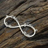 JOSEOD Custom 4 Name Necklace Infinity Necklace