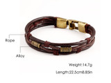 Vinci Vintage Men's Leather Bracelet
