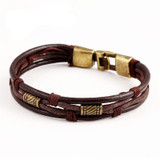 Vinci Vintage Men's Leather Bracelet
