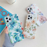 Leaves and Flowers Pattern Shockproof TPU Protective Case For iPhone 12 pro max