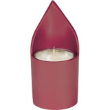 Memorial Candle Holder + Candle - Maroon