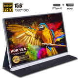 DIGITBLUE® 15.6 inch Portable Monitor with 1080P Display | IPS Screen Thin Monitor with USB Type-C HDMI for Smart Phone | Gaming Monitor for PC Laptop Ps4 Switch Xbox