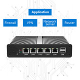 DIGITBLUE® Mini PC | Fanless Intel Celeron J1900 J1800 Processor | 4x Intel Gigabit Ethernet Firewall Appliance Router | Windows Mini PC Barebone
