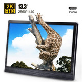 DIGITBLUE® 13.3 Inch 2k IPS Portable Monitor | Laptop Gaming Monitors | HDMI LED Display for Computer PC PS4 Xbox Camera 2560x1440 Digitblue