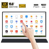 DIGITBLUE® 15.6" inch 4K Touch Monitor | Portable Gaming Monitor | 2* USB type-C + HDMI HDR IPS Screen LCD Display | for Ps4 Gaming Huawei Phone Laptop Computer