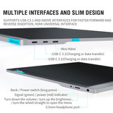 DIGITBLUE® 15.6" inch 4K Touch Monitor | Portable Gaming Monitor | 2* USB type-C + HDMI HDR IPS Screen LCD Display | for Ps4 Gaming Huawei Phone Laptop Computer