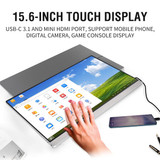 DIGITBLUE® 4K Portable Monitor | 15.6 inch Touch Screen Monitor | USB 3.1 Type-C Gaming Monitor |  LCD display Thin Monitor | for Ps4 Switch Xbox Huawei Xiaomi Phone Laptop