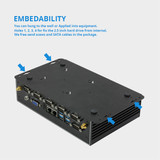 DIGITBLUE® Fanless Mini PC | Intel Core i7-4500U Windows PC | Industrial Micro PC | Dual Gigabit Ethernet WiFi | 6*RS232/485 8*USB | HDMI VGA 4G LTE