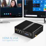 DIGITBLUE® Fanless Mini Computer | Windows 10 | Dual WIFI | Intel Celeron J1900 J1800 N2810 3805U | HDMI 4K | Gigabit Ethernet 2x RS232 Ports | 4x USB
