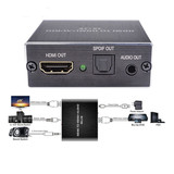 DIGITBLUE® 4K x 2K HDMI Audio Extractor | Optical TOSLINK SPDIF | 3.5mm Stereo Audio Converter | HDMI Audio Splitter (F-0,C-1,O-1)