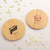 Personalized Wood Round Coaster - Bachelor & Bachelorette (Set of 12)