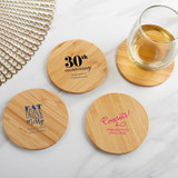 Personalized Wood Round Coaster - Bachelor & Bachelorette (Set of 12)